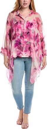 Johnny Was Plus Katia Oversized Silk Blouse