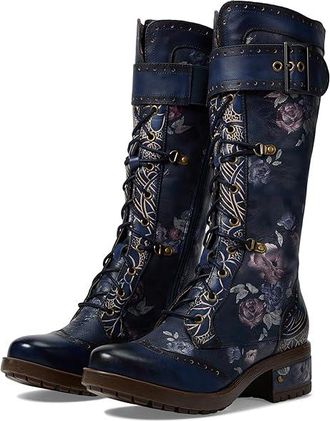 L'Artiste by Spring Step Kisha-Boss Womens Boots Navy : EU 36 (US Womens 5.5-6) M, Leather/Rubber