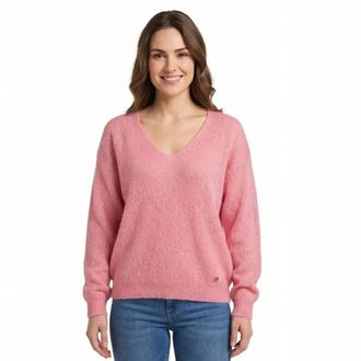 Am&eacute;lie & Am&eacute;lie Aster Trui - Dames - V-hals truien - Roze - ONE Size - Truien & Vesten