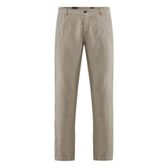 Bomboogie Pantalones de Lino Jogger Fit - Trousers - Hombre - Beige - W36