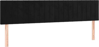 vidaXL Cabeceros 2 Unidades De Terciopelo Negro 90x5x78/88 Cm Vidaxl