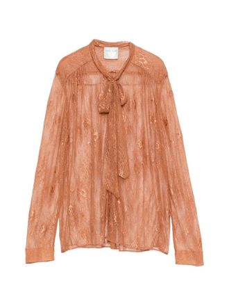 Forte_Forte Camicia Bow Ties Pizzo Chantilly