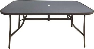 Essenciel Green Mesa Rectangular Acero Cristal Basic