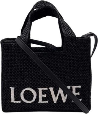 Loewe Borsa Pre-owned in Rafia - - Pre-owned - Donna - Nero - ONE SIZE