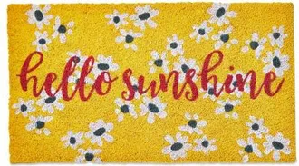 Tag Hello Sunshine PVC Coir Door Mat Everyday Multicolor Doormat in Multicolored at Nordstrom, Size Medium