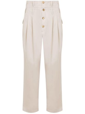 Moschino double-waistband trousers - men - Cotton/Polyester - 50 - Neutrals