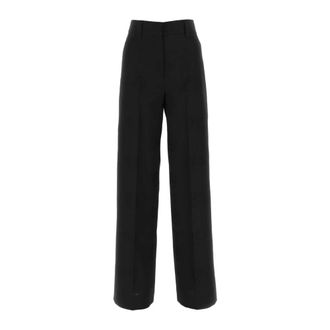 Burberry Wide Broeken - Dames - Wijde Broeken - Zwart - 2XS - Broeken