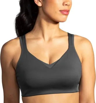 Brooks Womens Convertible Sports Bra In Asphalt