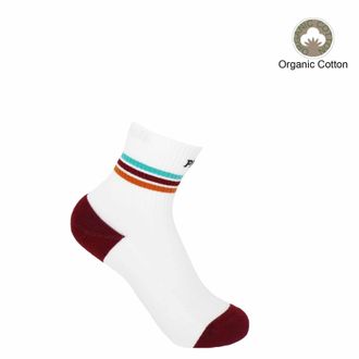 Peper Harow Quarter Crew Organic Womens Sport Socks - White