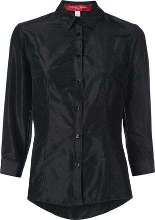 Carolina Herrera three-quarter length shirt - women - Silk - 12 - Black