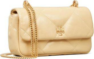 Tory Burch Beige Kira Diamond Quilt Mini Shoulder Bag