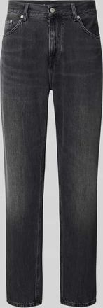 Tommy Hilfiger Tapered Fit Jeans aus reiner Baumwolle in Dunkelgrau, Größe 31/32