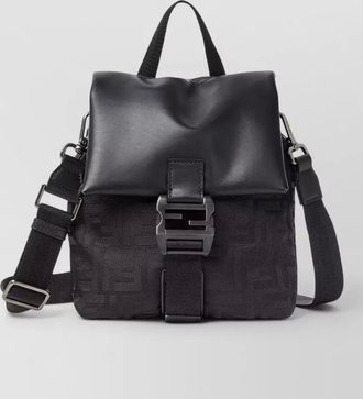 Fendi baguette crossbody nylon bag top handle