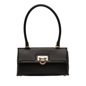 Ferragamo Pre-owned Ferragamo Leather Gancini Trifolio Swing Top Handle Bag Ladies GKGZU3FU2VTOGL99