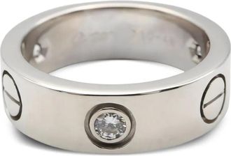 Cartier Anello Love in oro bianco 14 carati con diamanti - Argento