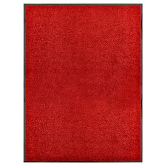 vidaXL Felpudo Lavable Rojo 90x120 Cm Vidaxl