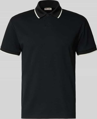 Only & Sons Regular Fit Poloshirt aus Baumwoll-Mix Modell TOMON in Black, Gr&ouml;&szlig;e XXL
