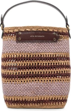 Anya Hindmarch Tassen, Dames, Veelkleurig, ONE Size, Leer, Gevlochten Handgreep Tas