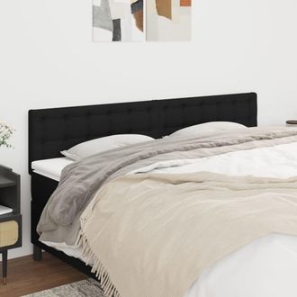 vidaXL Cabeceros 2 Unidades De Tela Negro 100x5x78/88 Cm Vidaxl