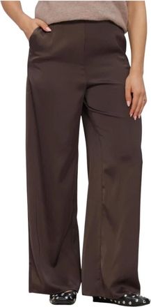 Y.A.S Y.a.s, Broeken, Dames, Bruin, XS, Polyester, Yaspella HW Wide Pants