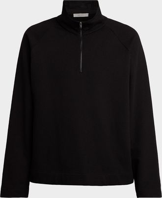 The Row Men & apos;s Gallagher Cotton and Cashmere Funnel-Neck Sweater