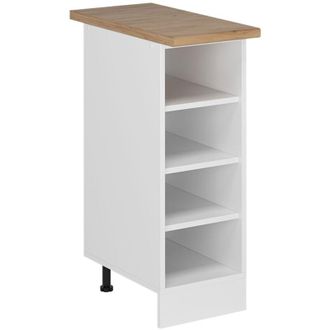 Vicco Estante De Cocina R-line, Blanco, 30 Cm, Roble Et