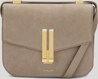 DeMellier The Vancouver in Light Taupe Suede Leather Crossbody bag