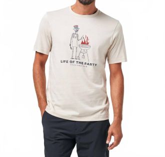 Travis Mathew Grill And Thrill Short Sleeve Tee In Italian Sand