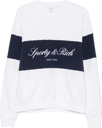 Sporty & Rich Signature Logo-embroidered Sweatshirt