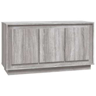 Berkfield Home Sideboard Grey Sonoma 102x35x55 cm Engineered Wood | Size: 102 x 35 x 55 cm