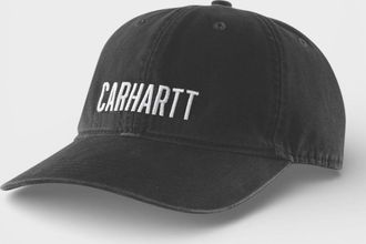 Carhartt Work in Progress Mens Carhartt Logo Cap Black White - Size: O/S