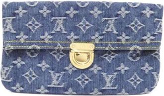 Louis Vuitton Pre-owned Clutches, female, Blue, Size: ONE SIZE Pre-owned Canvas louis-vuitton-bags