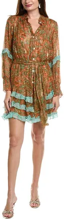Miss June Ruffle Tiered Shirtdress