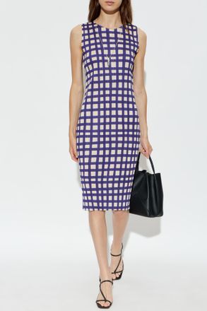 Pleats Please Issey Miyake Sleeveless Pleated Dress, Womens, Purple