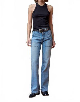 NSF Nix Mid Rise Paneled Boot Cut Jean In Coastal Wash