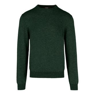 Bomboogie Truien & Vesten, Heren, Groen, M, Wol, Merino Wol Trui met Ronde Hals