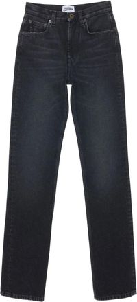 Jean Paul Gaultier Jeans dritti a vita alta - Nero