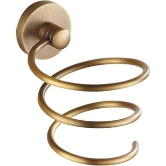 OEM soporte Para Secador De Pelo De Lat&oacute;n Cepillado, Estante De Almacenamiento Cl&aacute;sico Para Pared, Estilo Europeo Para Ba&ntilde;o-crezuo