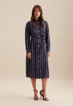 Seidensticker Sommerkleid SEIDENSTICKER Schwarze Rose, Damen, Gr. 3XL (46), Normalgr&ouml;ssen, blau (dunkelblau), 100% Viskose, bedruckt, regular fit, Kleider Sommerkle