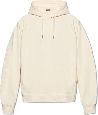Jacquemus Le Hoodie Typo - Heren - Hoodies - Beige - L - Katoen - Hoodies & sweatvesten