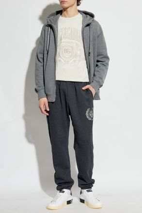 Dolce & Gabbana T-shirt With Logo, Mens, Cream