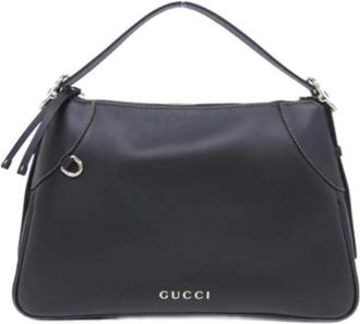 Gucci Pre-owned Vintage Schoudertas - Dames - Vintage Handtas - Zwart - ONE Size - Leer - Vintage