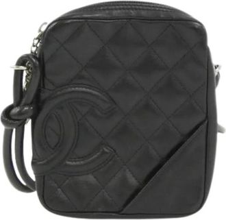 Chanel Pre-owned Cross Body Bags, female, Black, Size: ONE SIZE Pre-owned Leather chanel-bags