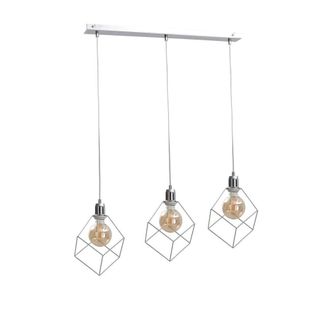 Netlighting Ruben Bar Pendant Ceiling Light Silver 60cm 1x E27
