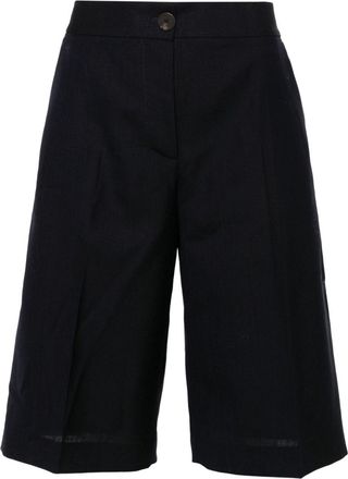 STUDIO NICHOLSON City shorts - women - Viscose/Wool - 10 - Blue