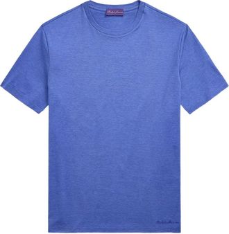 Ralph Lauren Purple Label T-shirt girocollo Lisle a maniche corte - Blu