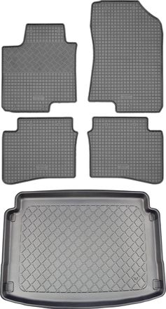 OEM Hyundai Bayon Suv (5 Puertas) A Partir De Mayo De 2021: Juego De Alfombrillas De Goma Para Coche + Alfombrilla Para Maletero