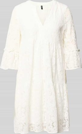 Vero Moda Loose Fit Spitzenkleid aus Baumwoll-Mix Modell HONEY in Weiss, Gr&ouml;&szlig;e XS