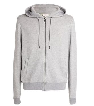 Derek Rose Grey Quinn Zip-Up Hoodie Size L