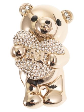Max Mara Broche de oso de metal brillante Maxmara